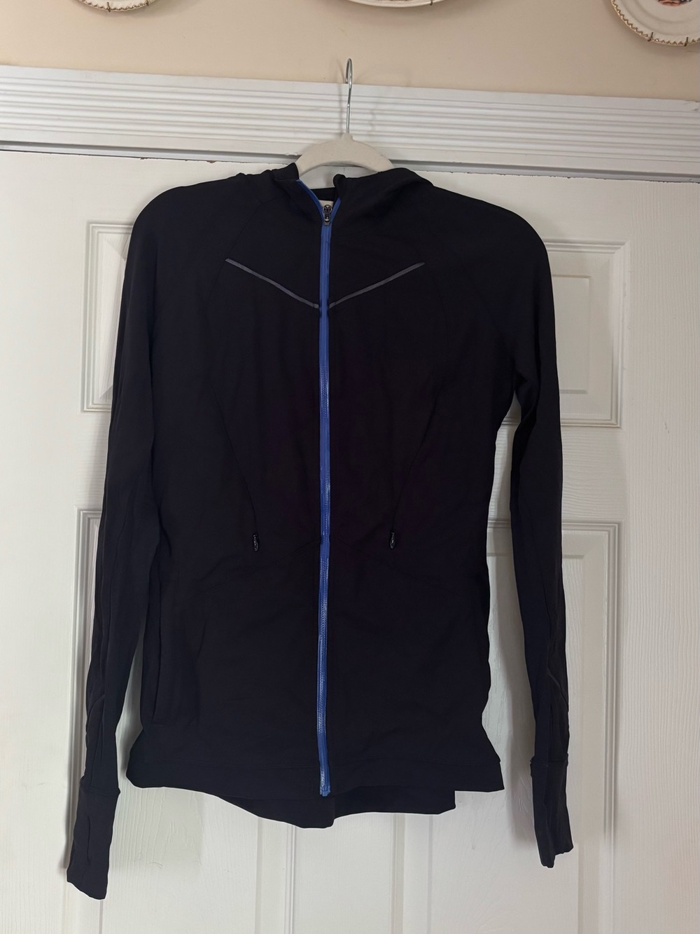 lululemon athletica Black Utility Jacket with Blue Zipper